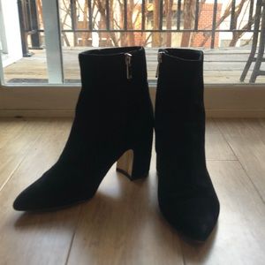 Sam Edelman Black Suede Booties, 7